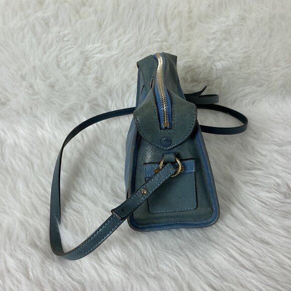 Marc Jacobs Gray Blue Leather Marc Jacobs Wellington Peggy Crossbody Bag - Picture 5 of 10